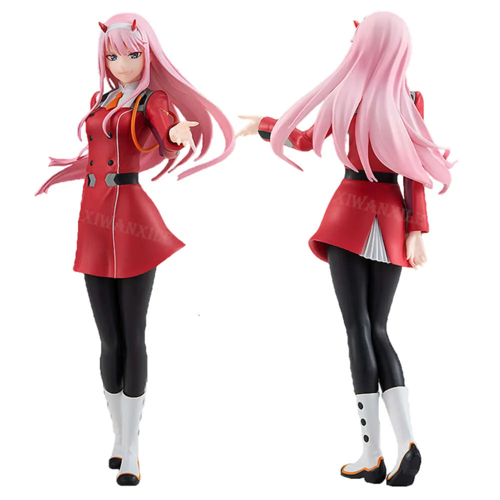 Finger Toys 18cm älskling i Franxx Zero Two Anime Girl Figure Pop Up Parade Zero Two 02 Action Figure Adult Collectible Model Doll Toys