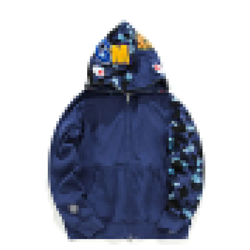 BAPE/Bathing ApeSweat à capuche entièrement zippé camouflage requin pour homme