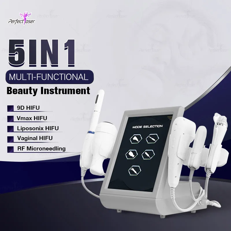 5 I 1 Vaginal HIFU Machine Multi-Line HIFU Portable Vagina Drawning HIFU MASHIN FASSICE LIFTING Female Private Care Skin Care Vaginal Drawing Wrinkle Remover