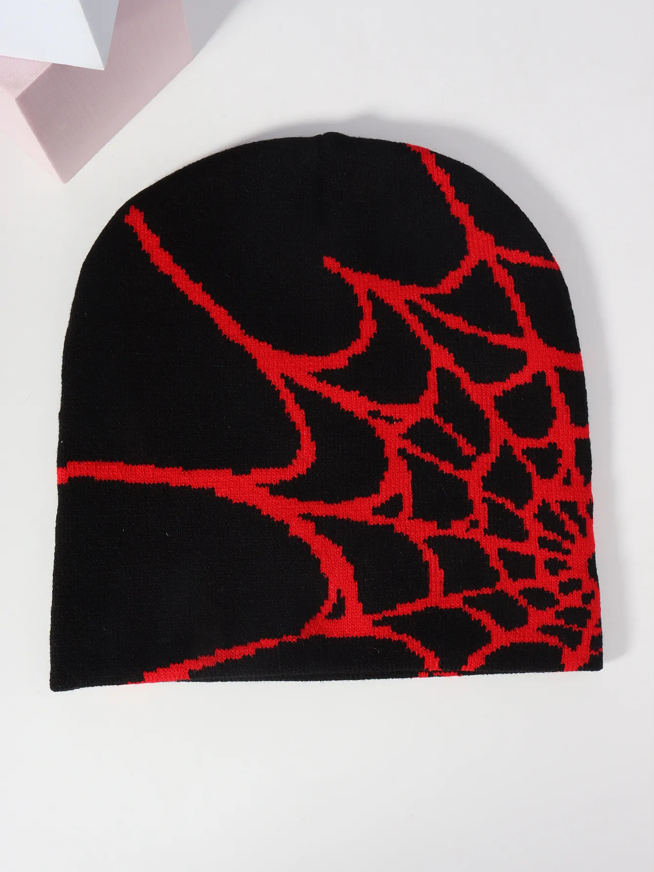 2023 Hot unisex czapki czaszki wysokiej jakości maskarada Campaniform Spider Web Jacquard splot poliestrowy halloween hat 2PCS mieszać zamówienie