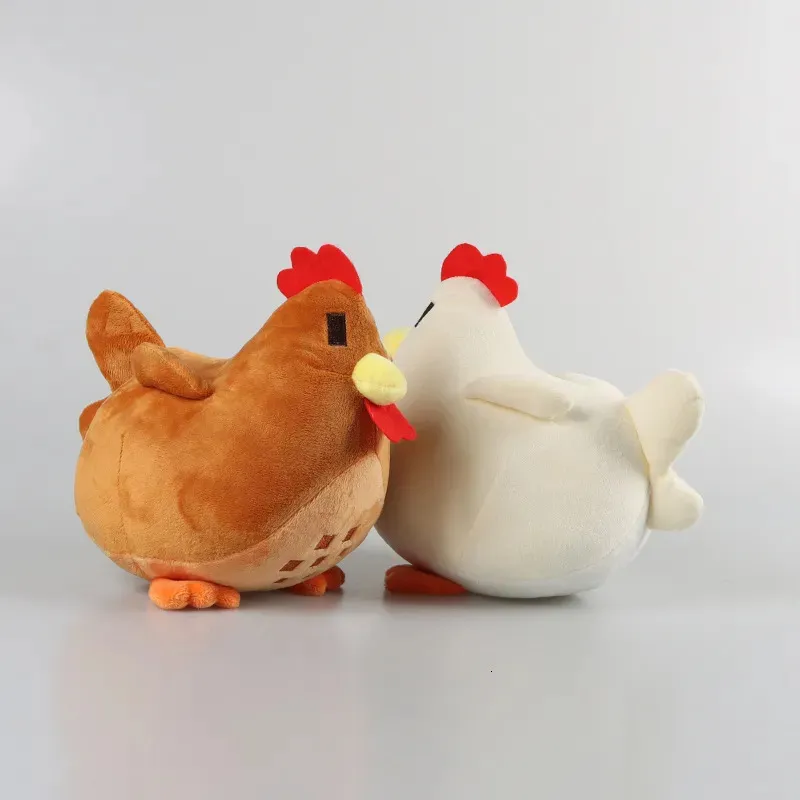 Pluszowe lalki 22 cm Stardew Valley Chicken Pillow Soft Schled Animal Toys Cartoon Dzieci Prezent urodzinowy Boże Narodzenie 231016