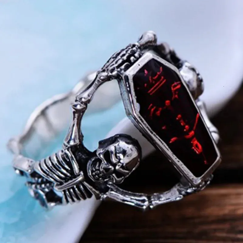 Bague Argent Massif 925 Tête De Mort Homme - Style Motard Biker, Métal Rock