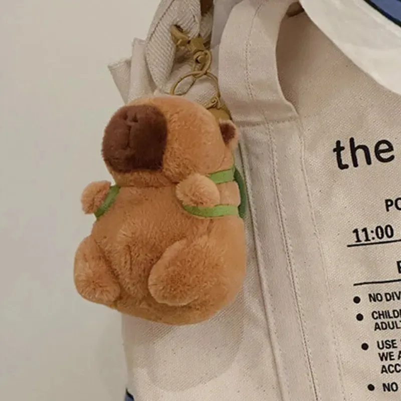 Plush Dolls Capybara Keychain Pendant Simulation Capibara Anime Fluffty Toy Stuffed Animals Soft Doll Children Birthday Gift 231016