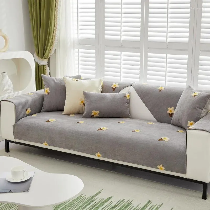 Stol täcker lyx soffa täckning för vardagsrum Jacquard chenille soffa handduk non slip chaise lounge matta heminredning