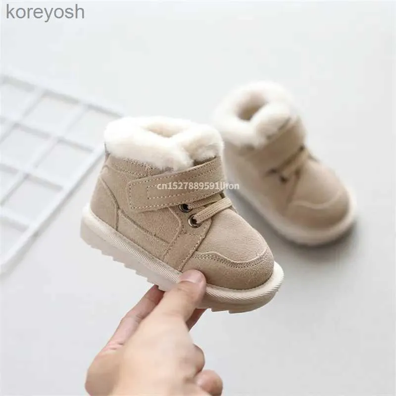 First Walkers Fashion Baby Cotton Shoes Winter Plush Warm Snow Boots Toddler Infant Soft Bottom boots Non-slip Walkers Kids shoes for Boy GirlL231016