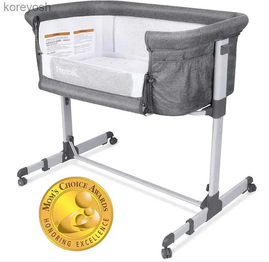 Bassinets Cradles Papablic 2-in-1 Bonni Baby Bassinet Bedside Sleeper GreyL231016