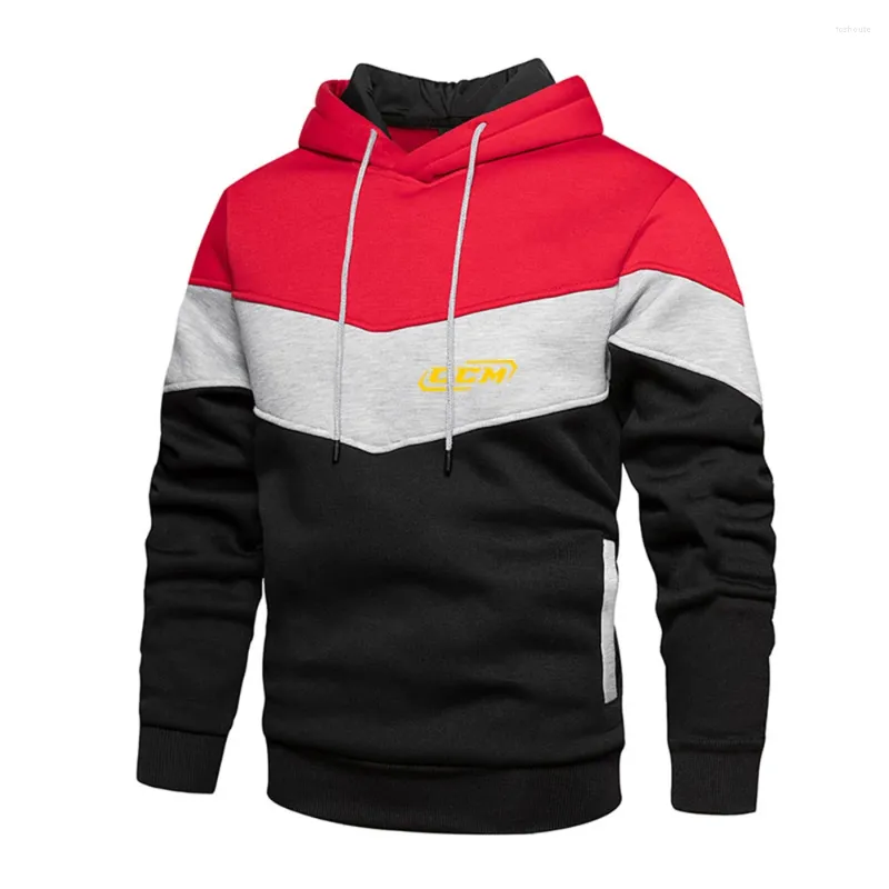 Sudaderas Con Capucha Para Hombre CCM Sudaderas Con Empalme De Tres Colores Con Estampado De Otono Para Hombre Chandales De Lana De Manga Larga Estilo Harajuku De 23 77 DHgate