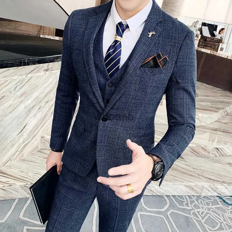 Men Blazer Male Suit Oversized Outerwear Streetwear Slim Casual Blazer Men  Comfortable Clothing (Color : Blue, Size : 5XL (80-90KG))