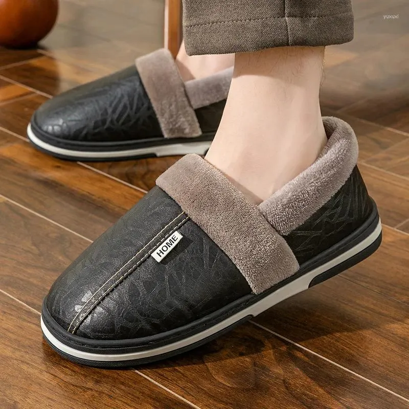 Slippers 2023 Mens Winter Boots Cotton Home Shoes Male Park Soft Nonl Dare Indoor Big Lig 46 47