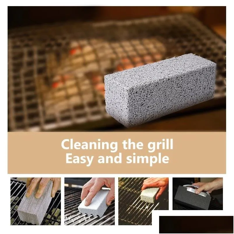 Sponges Scouring Pads Grill Cleaning Brick Stain Grease Cleaner Tools Kitchen Decor Inventory Wholesale Drop Delivery Home Garden Dhyqj