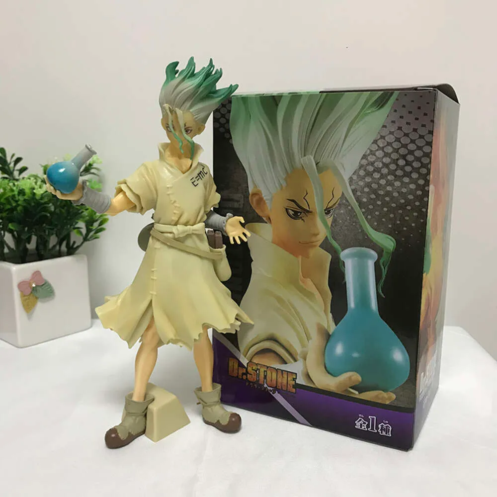 Ishigami Senku Figura Action Figure 10 Cm – PVC, Snodabile, Testa E Accessori Intercambiabili, Regalo Anime