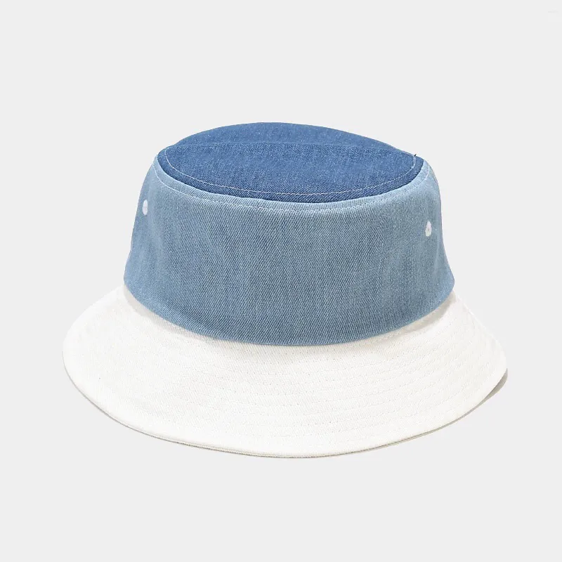 Bérets Parasol Chapeau Adulte Seau En Plein Air Denim Bassin Splicin Mode Pêcheur Casquettes De Baseball Virginity Rocks