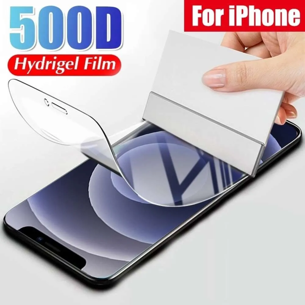 2PCS Screen Protector Hydrożel dla Apple iPhone 11 12 14 Pro Max Mini XS xr 7 8 14 Plus Ochrona dla iPhone'a SE 2020 nie szkła