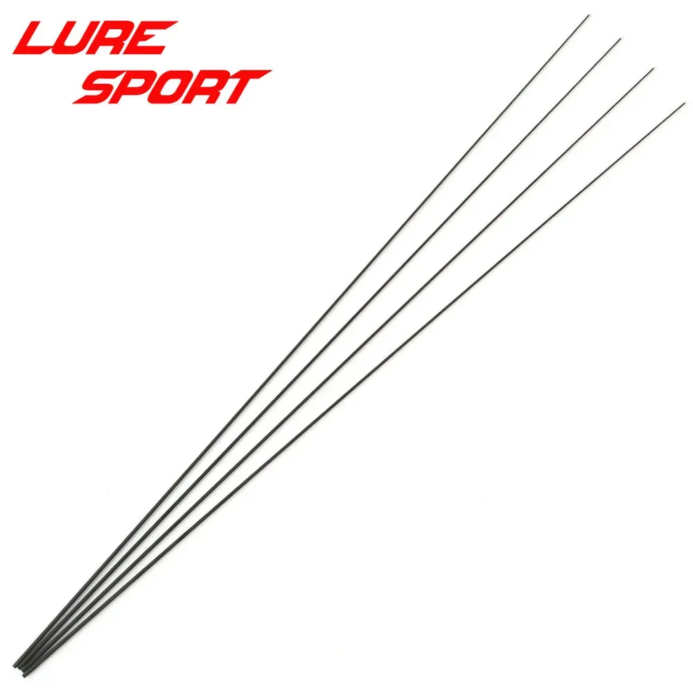 Varas de pesca de barco Luresport 4pcs 50cm Ponta de haste de carbono sólido em branco sem pintura Componentes de construção de haste de pesca Reparação de vara de pesca Acessórios DIY 231016