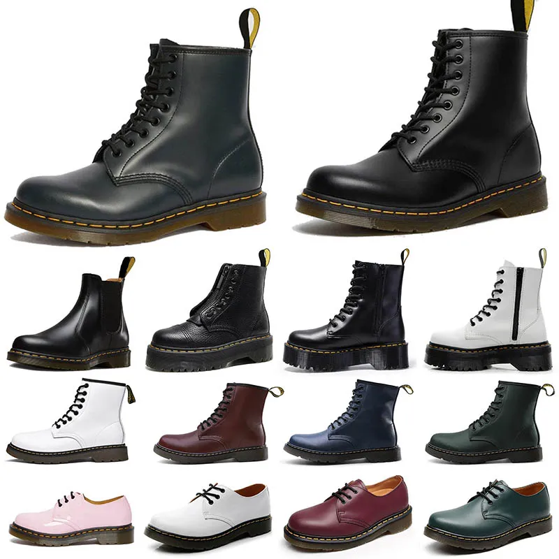 Dr Martins Women Doc Martens Martin Designer Boots Woman Women Boots Designer Dr Martens Winter Mens Bot Botki Snow Botki Kobiety Czarne luksusowe skórzane butelki