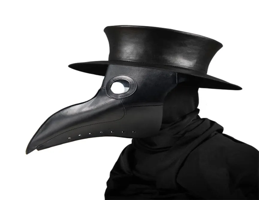 New plague doctor masks Beak Doctor Mask Long Nose Cosplay Fancy Mask Gothic Retro Rock Leather Halloween beak Mask6392014