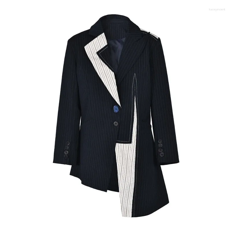 Frauen Anzüge 2023 Frau Kleidung Weibliche Jacke Koreanische Dongdaemun Hohe Qualität Herbst Asymmetrische Design Streifen Mode Der Anzug