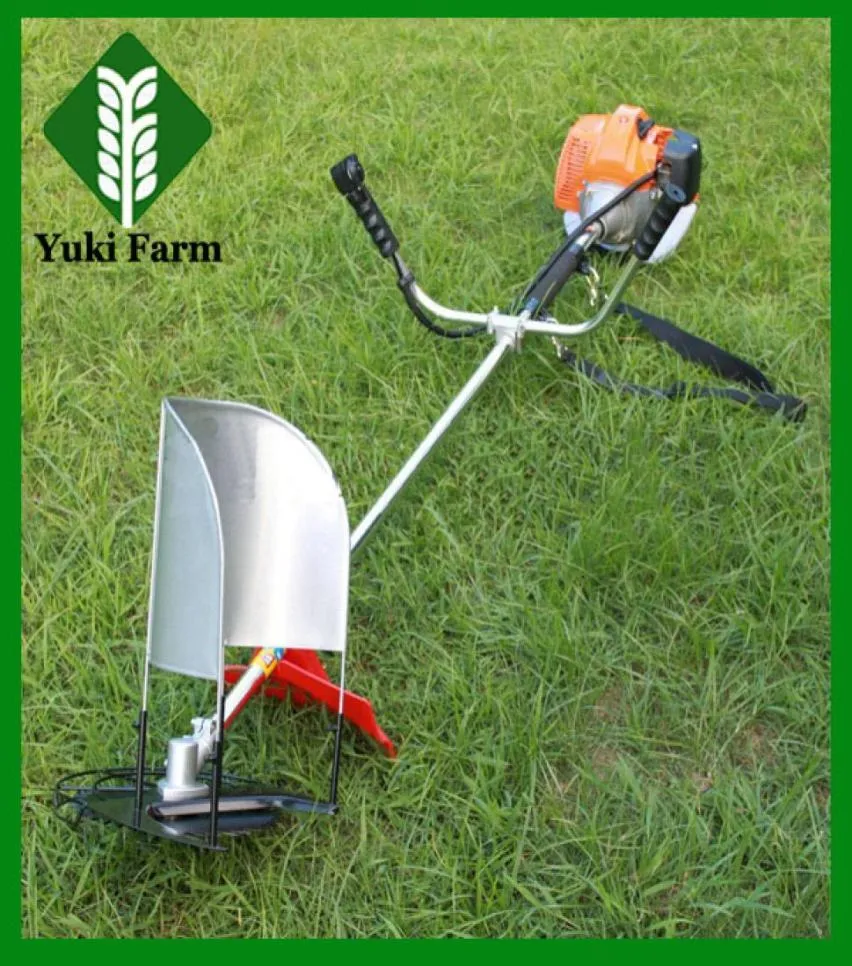 Mini 2 Stroke Forage Harvester And Push Reel Lawn Mower With Wheat