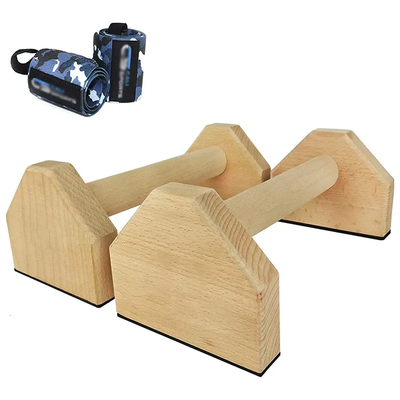 Panche per addominali Supporto per flessioni Barra per flessioni in legno Esercizi Parallette antiscivolo Supporti per maniglie Calisthenics Attrezzature per il fitness Allenamento per la forza a casa 231016