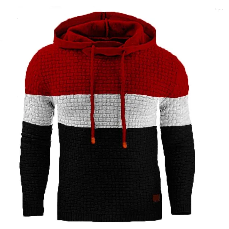 Herrtröjor Höst och vinter Slim Hooded Sweatshirts Mens Coats Male Casual Sportswear Streetwear Pullover Hip Hop Tracksuit