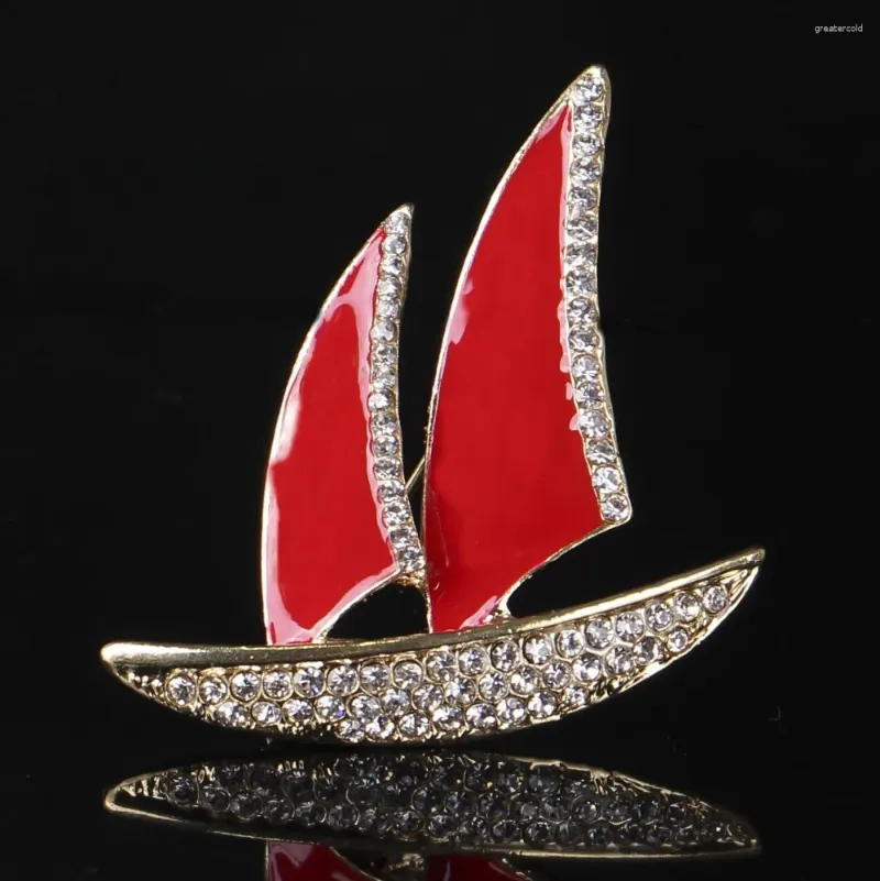Brooches Creativity Boat Sail Brooch Jewelry For Women/men Fashion Pins Metal Scarf Wedding Gift Diy Jewellery Accessories