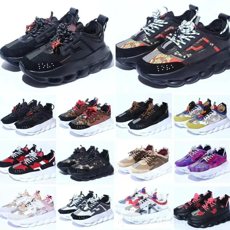 Chaussures de créateurs de luxe Baskets pour hommes Chaussures de course Chaussures de sport pour hommes Chaussures de sport de haute qualité Chaussures de plein air Bijoux Chain Link Chain Reaction Wild Factory Top