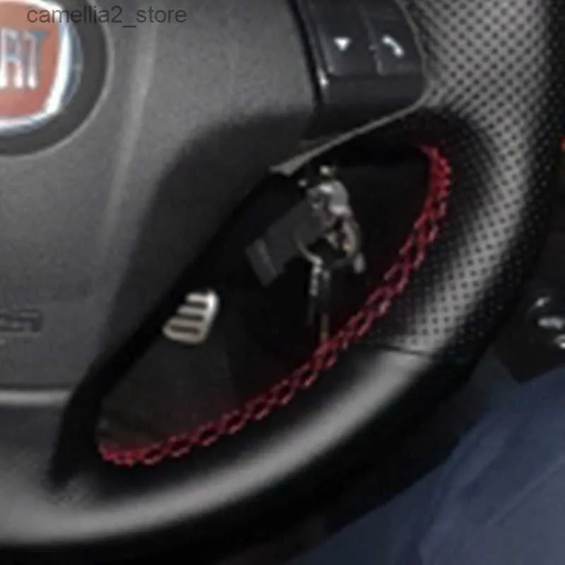 Auto Stuurwiel Beschermhoes Anti Slip Reliëf Voor Fiat 500