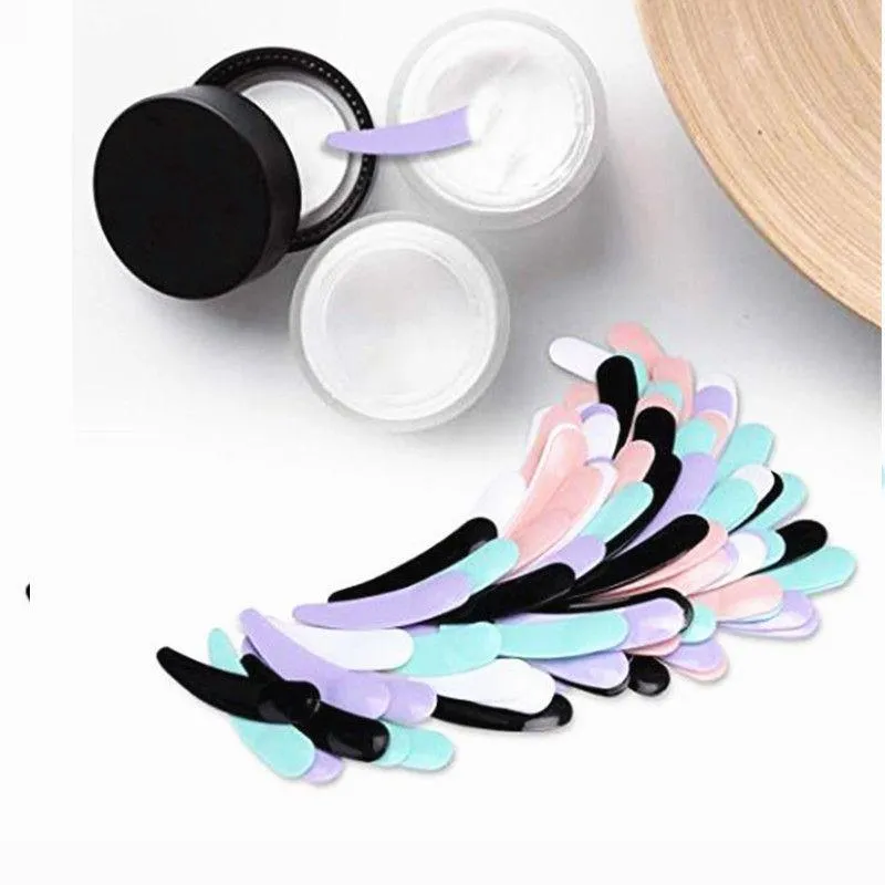 Mini Plastic Small Face Cream Spoon Facial Mask Stick Cosmetic Spatula Scoop Beauty Makeup Sticks Spoon Tools Vpdjn