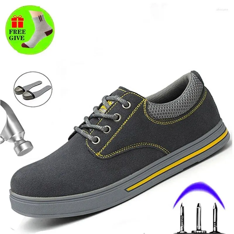 Boots Outdoor Leisure Light Work 2023 Trend Fashion Wear Non-slip Safety Shoes Anti-smashing Anti Puncture Labor Insurance