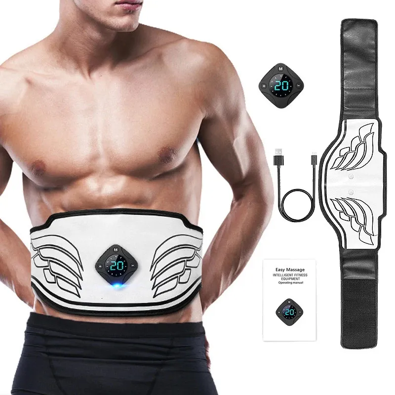 Core Abdominal Trainers Electric Muscle Stimulator Vibration Belt ABS Trainer EMS Abdominal Muscle Stimulator Toner Fitness Training Gear Hem Gym Belt 231016