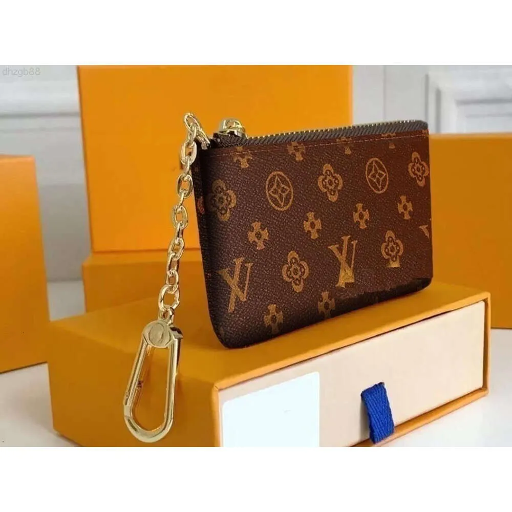 Kvinnors nyckelpåse damier plånbok med myntpåse högkvalitativ berömd mynt handväska modedesigner damer mäns nyckelkedja kreditkort dragkedja lyx mini väska charm