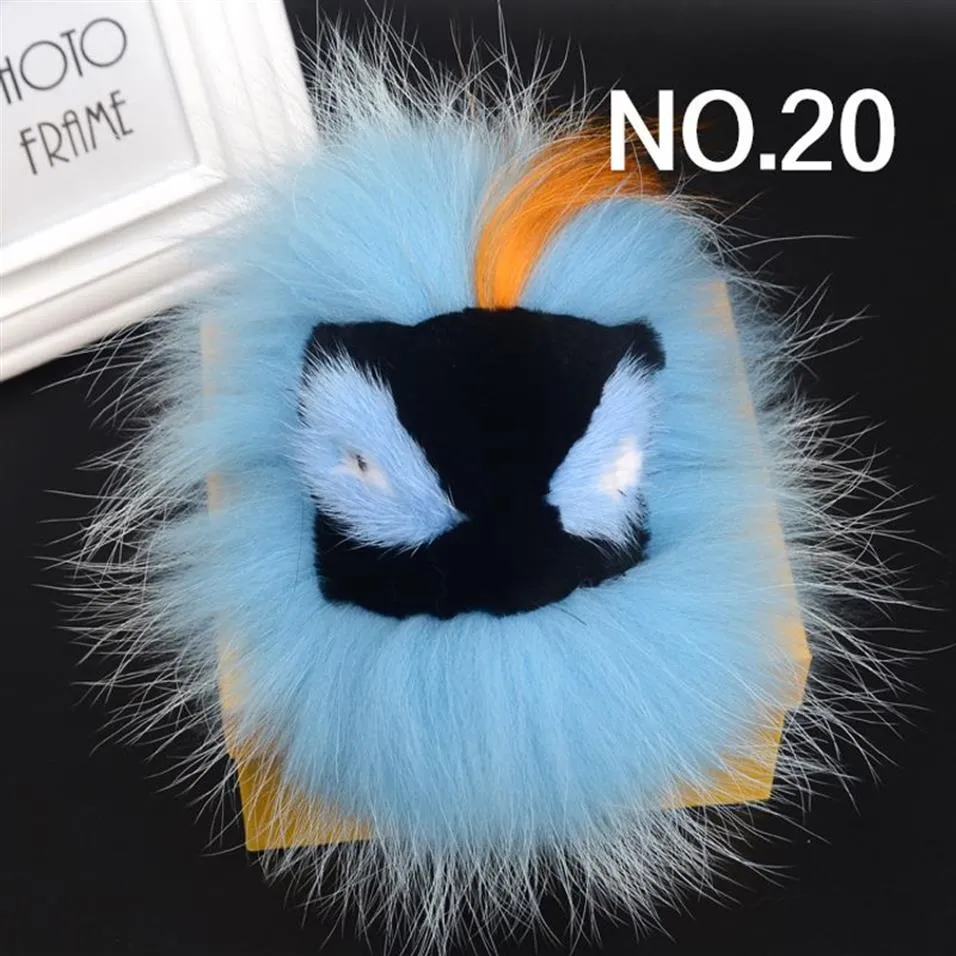 Fashion luxury designer cute lovely hand made fur little moster handbag charm car keychain 40 models298E