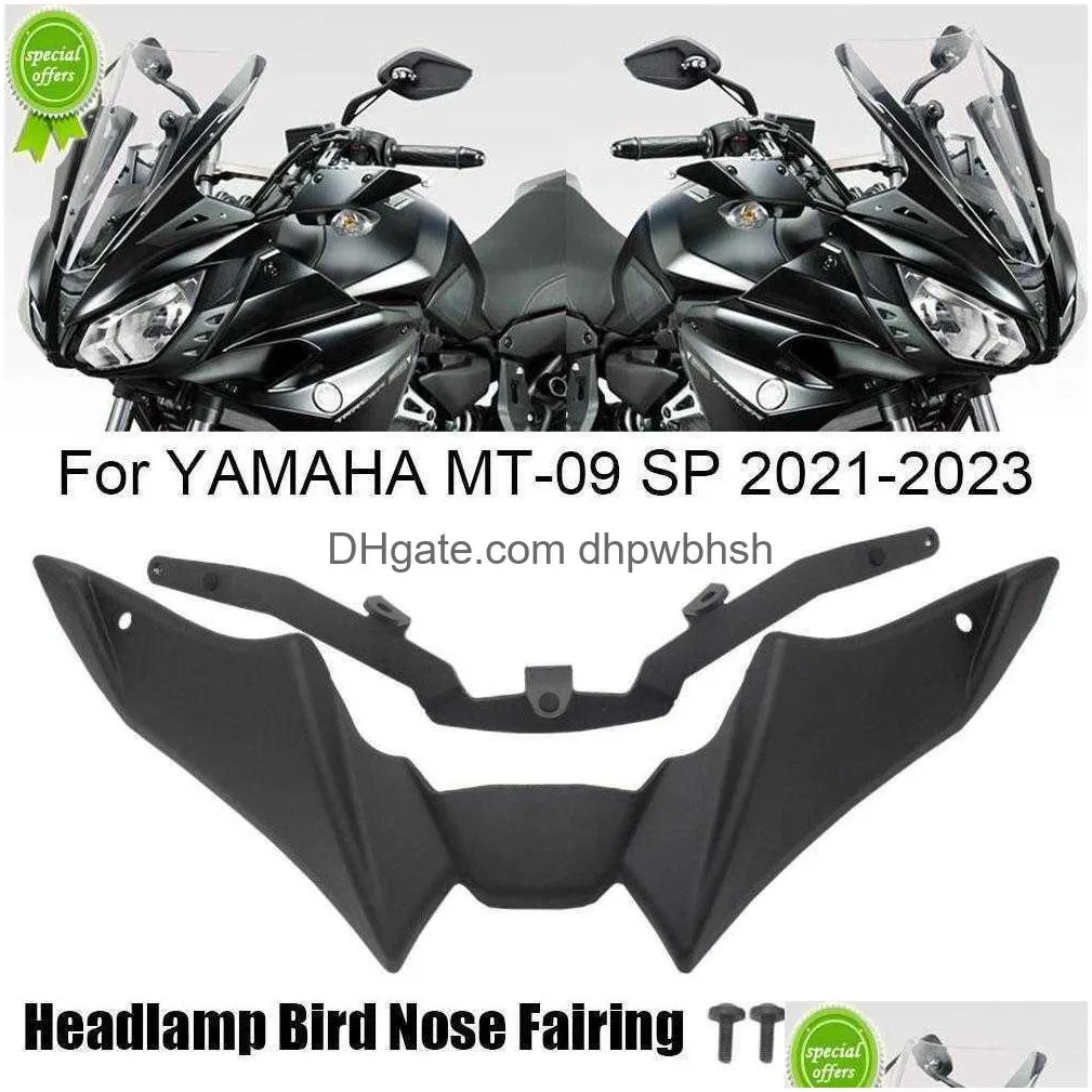 For Yamaha Mt-09 Sp 2021 2022 2023 Mt09 21-23 Motorcycle Sport Downforce Naked Forntal Spoilers Aerodynamic Wing Deflector Drop Deliv