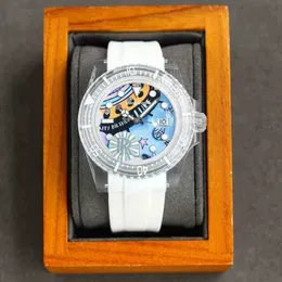 Luxury Mens Mechanics Watch Richa  Wristwatch Cute Transparent Case 8215 Movement Cartoon Dial Luminous Scale Custom Automatic Mechanical
