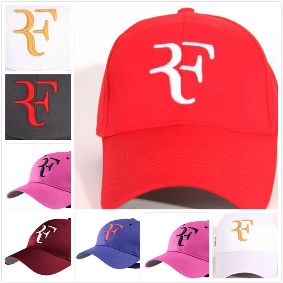 Primavera Otoño 2018 Lo más nuevo 100% algodón Nueva primavera y otoño Gorra deportiva Snapback Mujeres y hombres Gorra de béisbol Roger Federer RF Hybrid281m