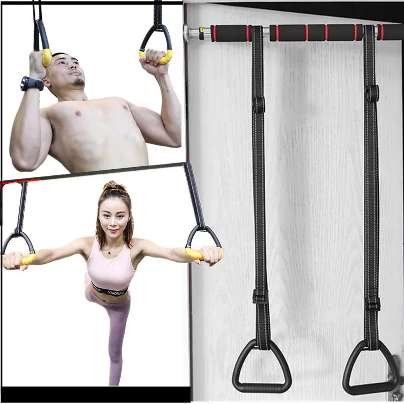 Anillos de gimnasia para adultos Anillos de gimnasia ABS con correas ajustables resistentes antideslizantes para gimnasio en casa Ejercicio de estiramiento Pull Ups Culturismo 231012