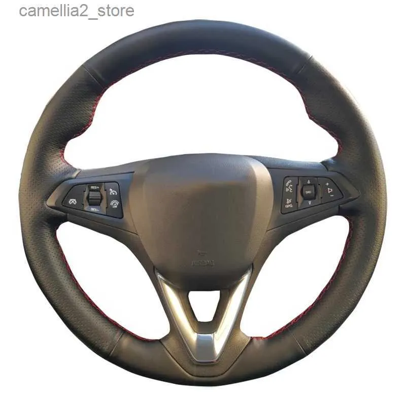 Coprivolanti Coprivolante per auto per Opel Astra (K) Corsa (E) CrosslandX GrandlandX Insignia Rivestimento dello sterzo personalizzato in pelle microfibra Q231016