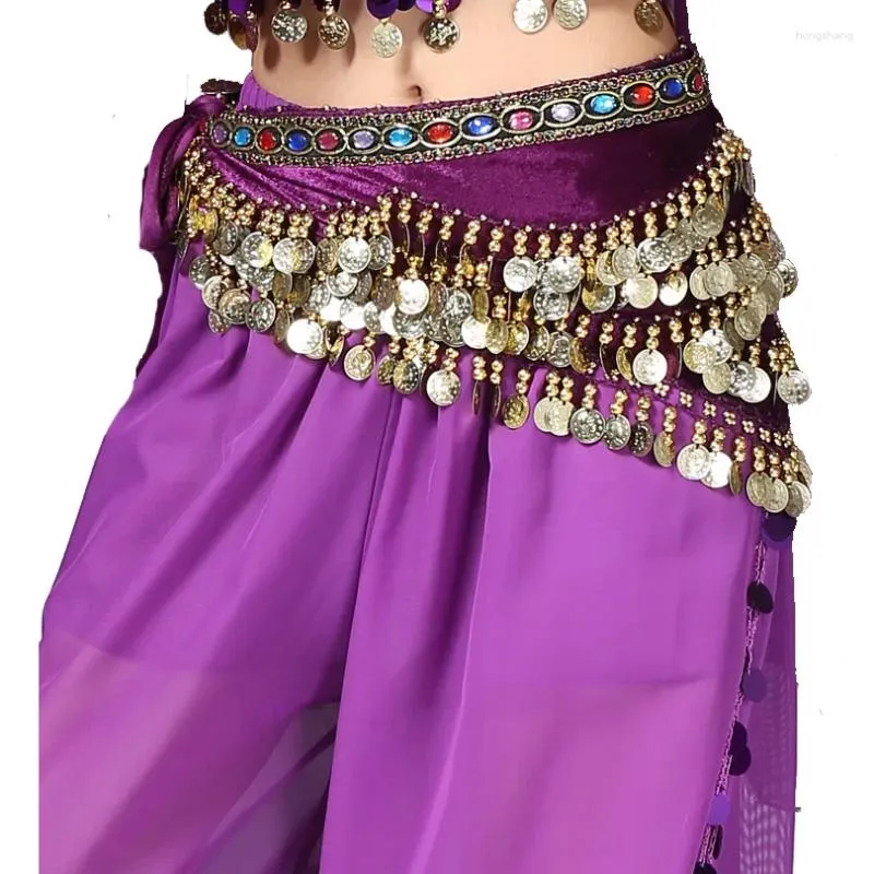Cintura Danza Del Ventre Donna Con Monete D'Oro - Gonna Avvolgente Per Performance | Costume Orientale - Foto 9