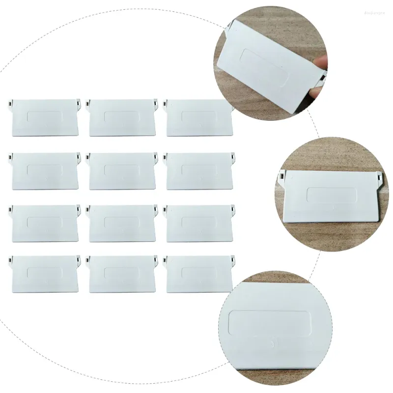 Accessoires de plaque aveugle pour rideaux, stores roulants de fenêtre, plaques inférieures verticales en plastique blanc, 12 pièces