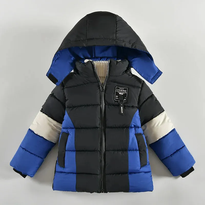 Winter Boys Hooded Padded Parka Boys Winter Coats Plus Velvet Warm Cotton Clothes For Teens And Kids Ages 2 5 From Kai07 17.07 DHgate.Com