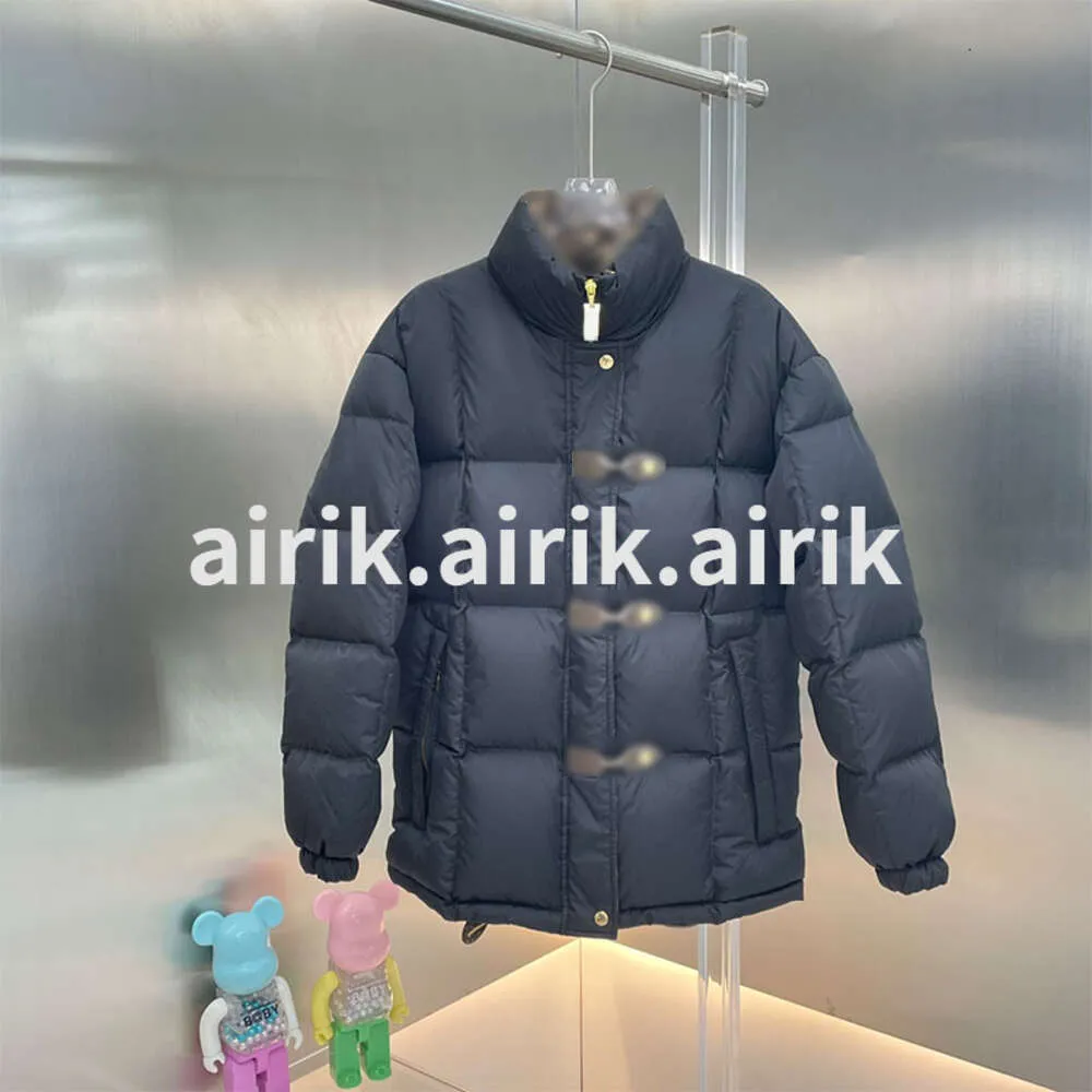 Designer Mäns nerjacka dubbelsidig huva lyxmärke Fördjockat varmt tryck fast färg Casual Down Fashion Stand-up Collar Windproof