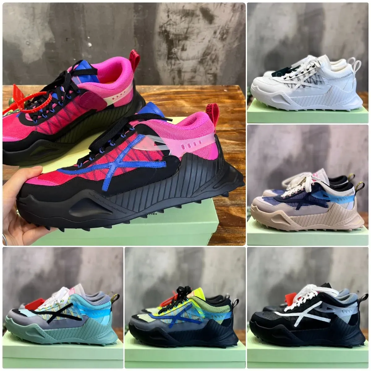 ODSY-1000 Tasarımcı Ayakkabı Ok Keskin Köşe Alt SB Sabah Sabor Sabah Sabitlikler Podyum Podyum Nefes Alabilir Yüksek Platform Sneaker Boyutu