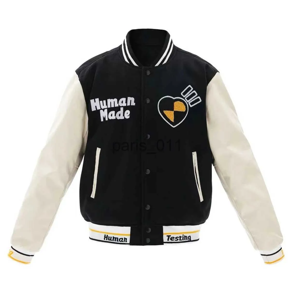 Jaquetas masculinas Hip Hop Outono Novo Padrão Robô Bordado Beisebol Universidade Jaqueta Masculina e Feminina Capa de Couro Jaqueta Bomber 2023 x1016