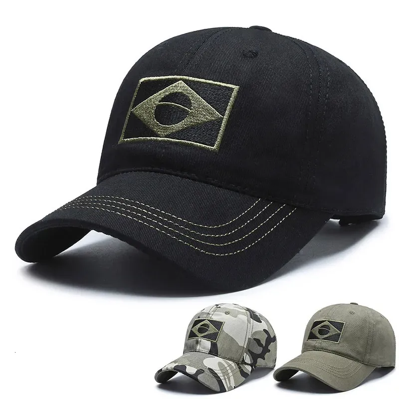 Ball Caps Outdoor Sports Baseball Cap Men S Camuflage w średnim wieku i młody wolny czas wolny Brazylia kapelusz 231016