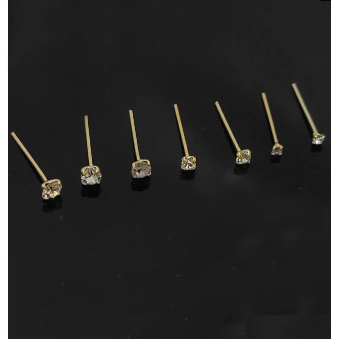 Neuspiercings Studs 925 Sterling Sier Stud Clear Crystal Pin Piercing Sieraden 36PCSpack6163085 Drop Delivery Body Dhncs