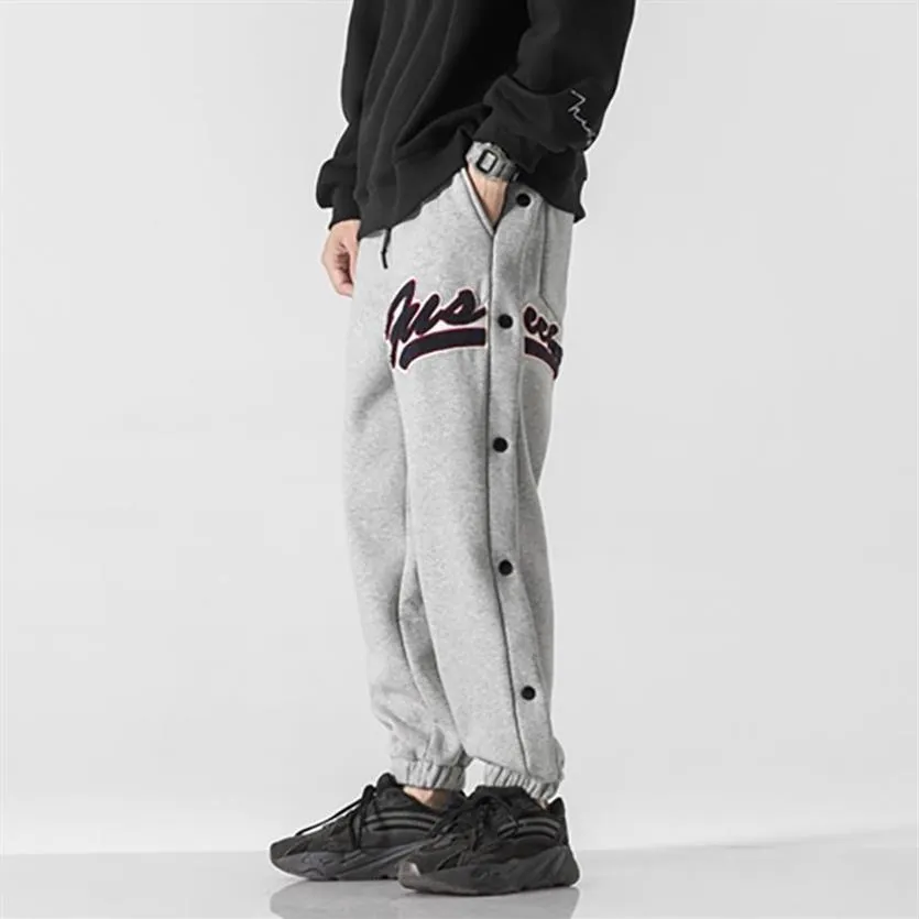 21FW Letter Towel Embroidery Sport Pants For Men Women Couples High-End Simple Trousers Fashion Casual Loose High Street Autumn Wi234f