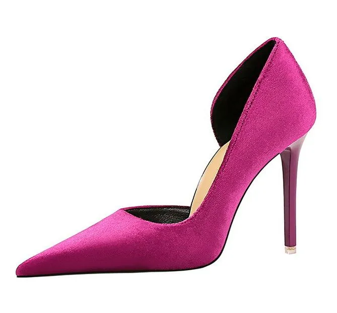 Escarpins violets pour femmes, Design en daim, talons hauts, chaussures de soirée sexy, talons aiguilles, escarpins de luxe