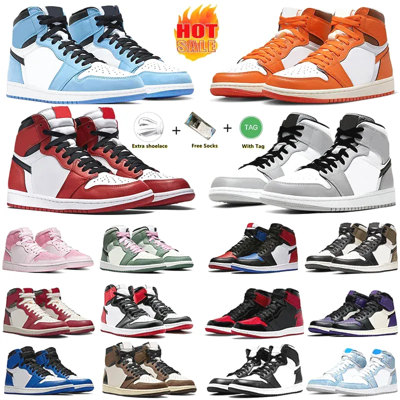 Jumpman 1 Męskie buty do koszykówki 1s University Blue Og Hyper Royal Patent Panda Dark Mocha Hoded Shadow Und Smoke Gray Sports Treakers Treakers