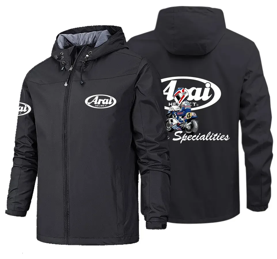 Men's Jackets Selling ARAI Men's Waterproof Motorcycle Jacket Car Jacket Motorcycle Hooded Coat Men's Outdoor Coat Windbreaker Windproof S 231016