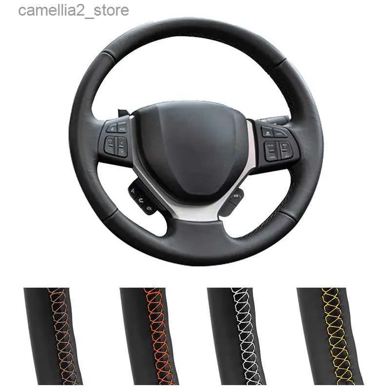 Steering Wheel Covers DIY Customized Car Steering Wheel Cover For Suzuki Vitara 2019 Escudo LY 4th Gen 2018 2017 2016 Vitara Leather Steering Wrap Q231016